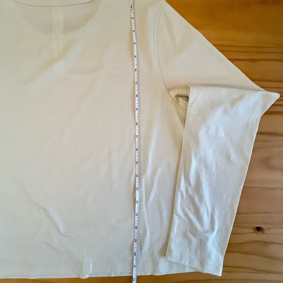 Lululemon Classic Fit Cotton Blend Long Sleeve Short NWT - Bone - Size 12 - Picture 11 of 13